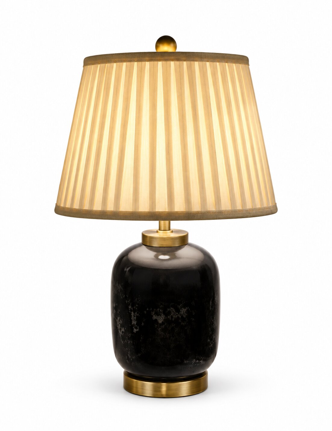 Küçük Siyah Seramik Masa Lambası