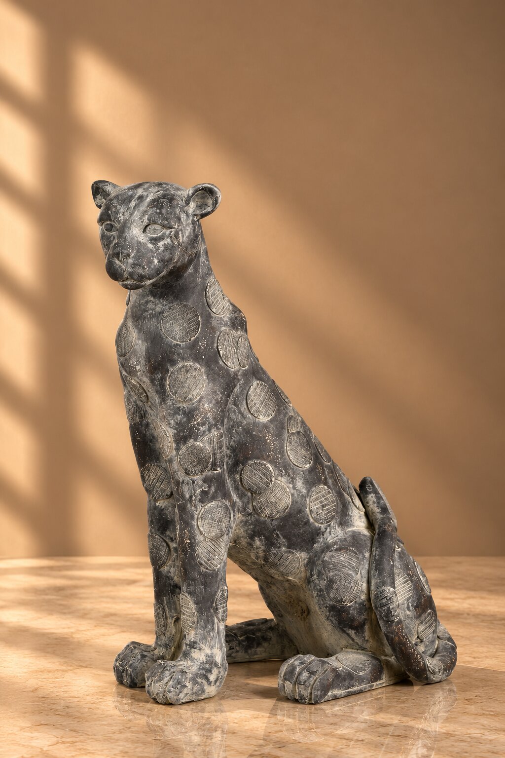Leo Büyük Leopar Heykeli