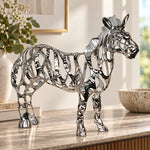 Kafes Formlu Zebra Heykeli