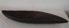 Kayık Formlu Koyu Kahve Polyresin Kase – YZ02975BL-1