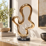 Küçük Bronz Kaplama Soyut Heykel