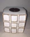 Kare Kabartmalı Küp Tealight Mumluk – YZ04382W-2