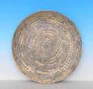 Spiral Desenli Gri Altın Yuvarlak Tabak – YZ04504GG-2