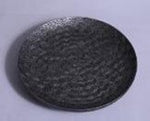 Dokulu Siyah Yuvarlak Polyresin Tabak